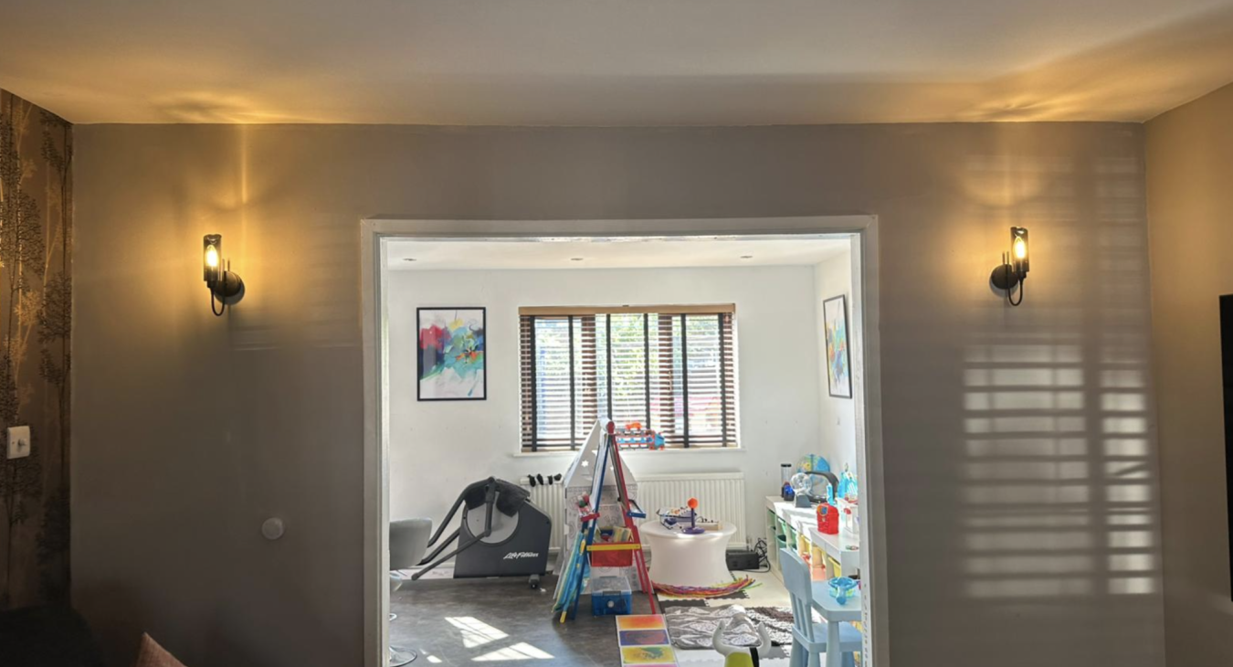 Wall lights installed by NRG Electrical in Sandy