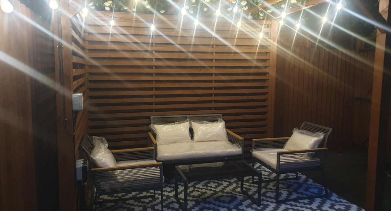 Festoon Garden Lighting & Outdoor Power Installation in Bedford – A Stunning Upgrade by NRG Electrical