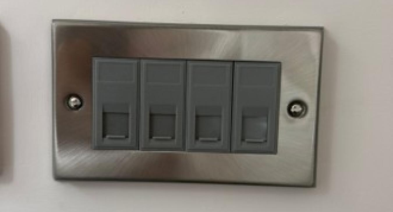 A Stylish Four Light Switch Adding the Finishing Touch to a Harlington Home NRG Electrical Installation Services