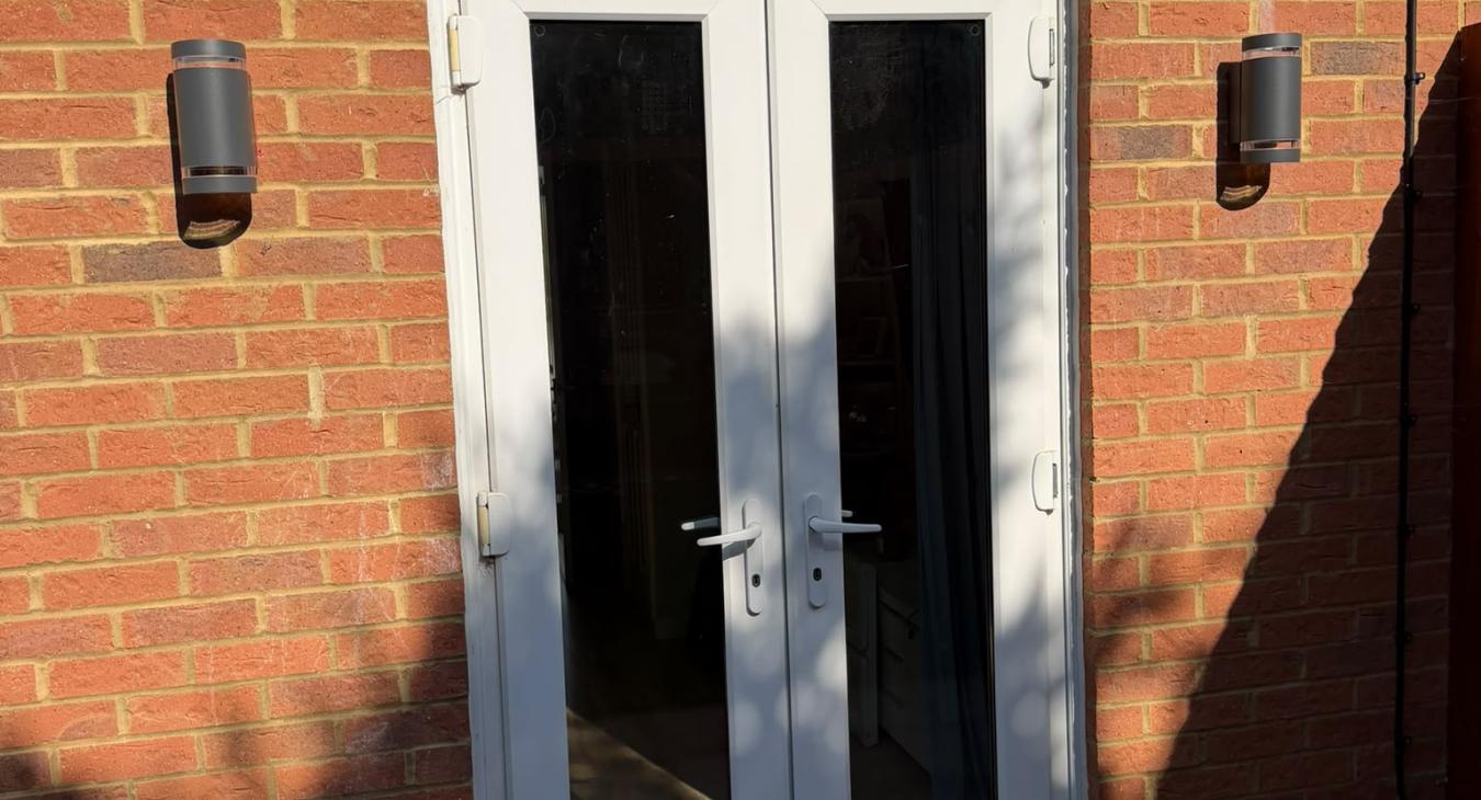 Outside Wired Wall Light Installation in Taylor Close, Bedford